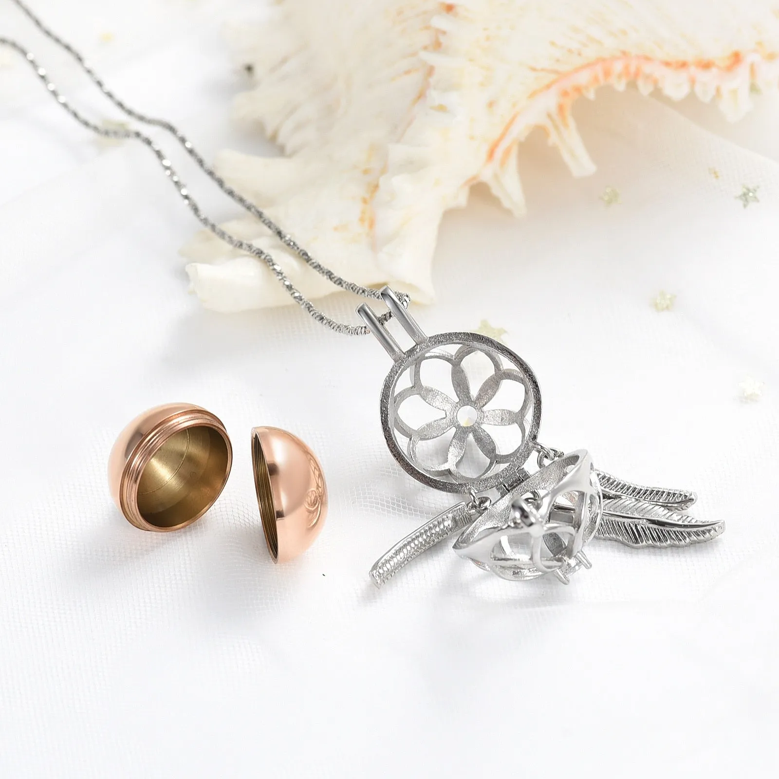 Dream Catcher Cremation Necklace