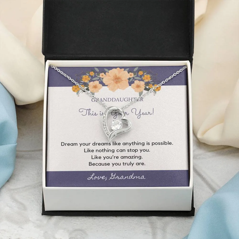 Dream your dreams- Heart Necklace from Grandma
