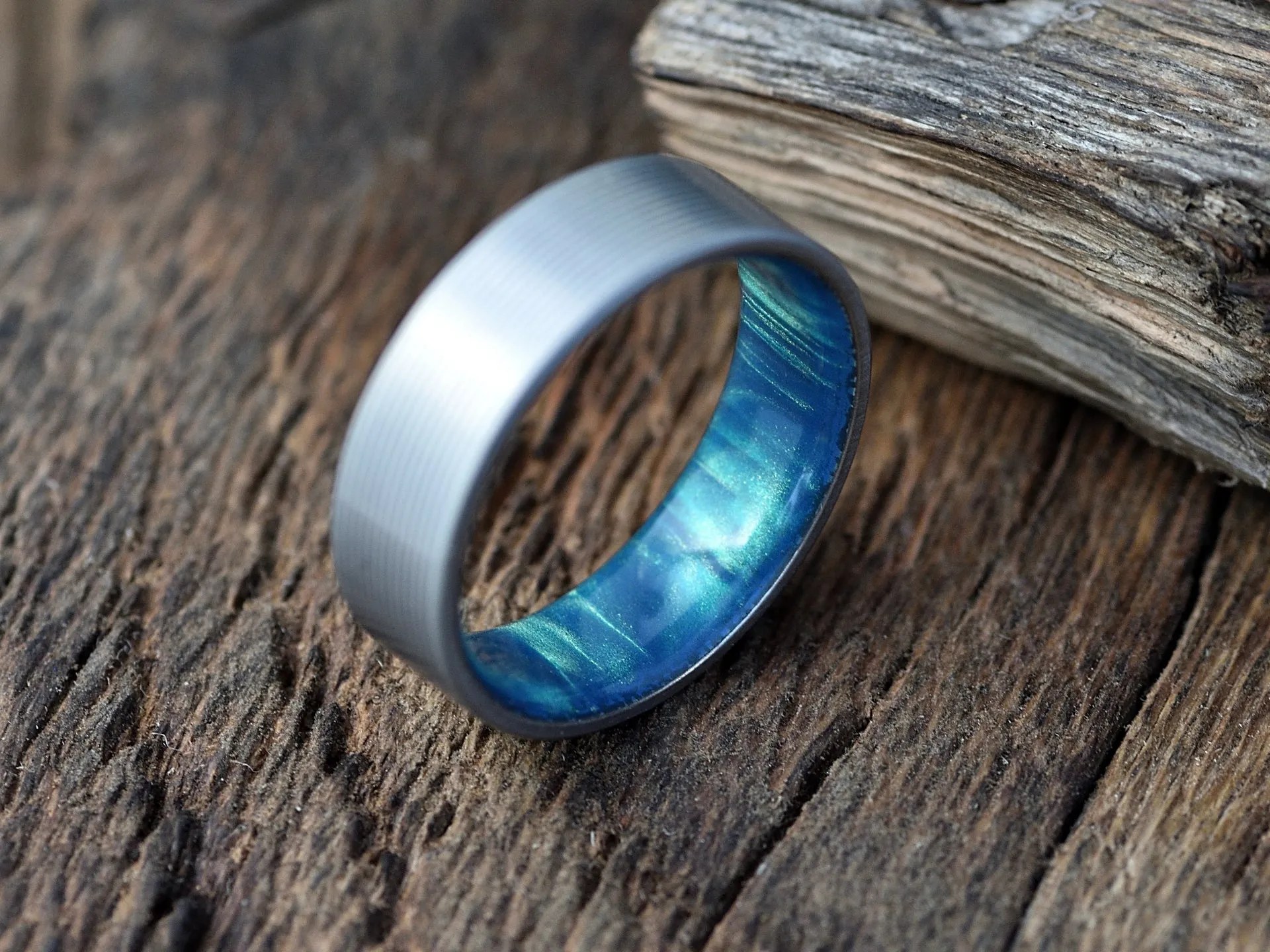 Duality (Aurora) - Men's Titanium Wedding Band