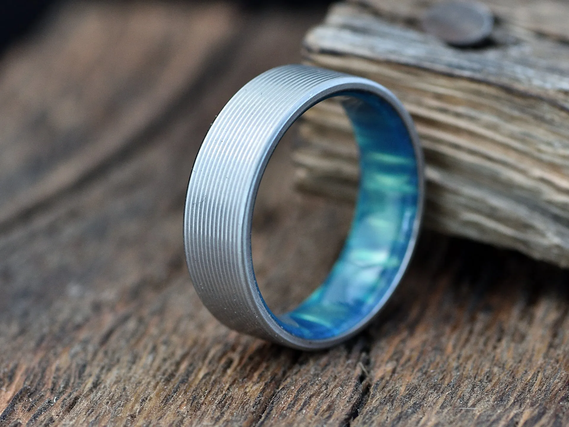 Duality (Aurora) - Men's Titanium Wedding Band
