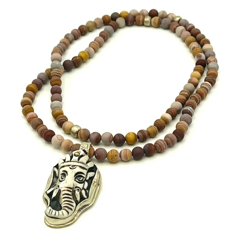 Elephant Pendant Mala Necklace