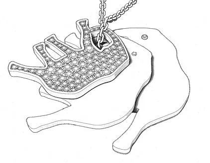 Elephant Trio Necklace