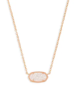 Elisa Necklace - Rose Gold Iridescent Drusy