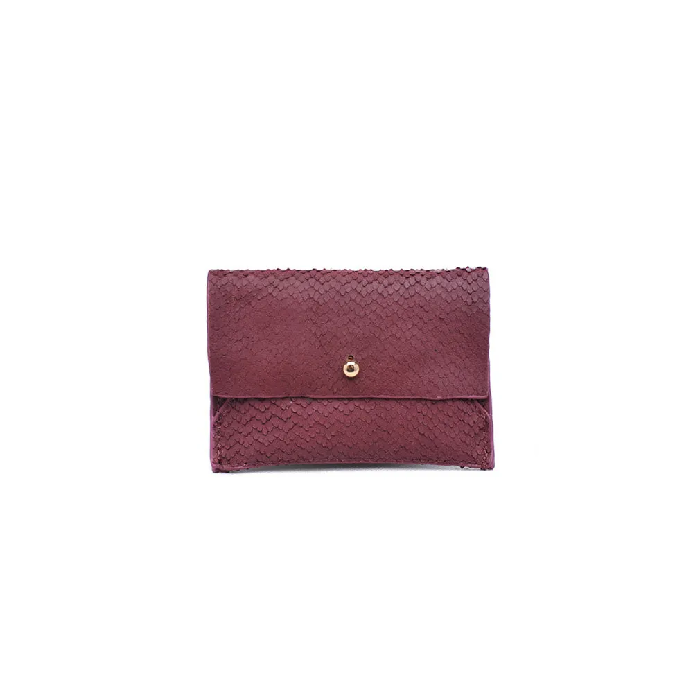 Elle Lizard Burgundy Wallet