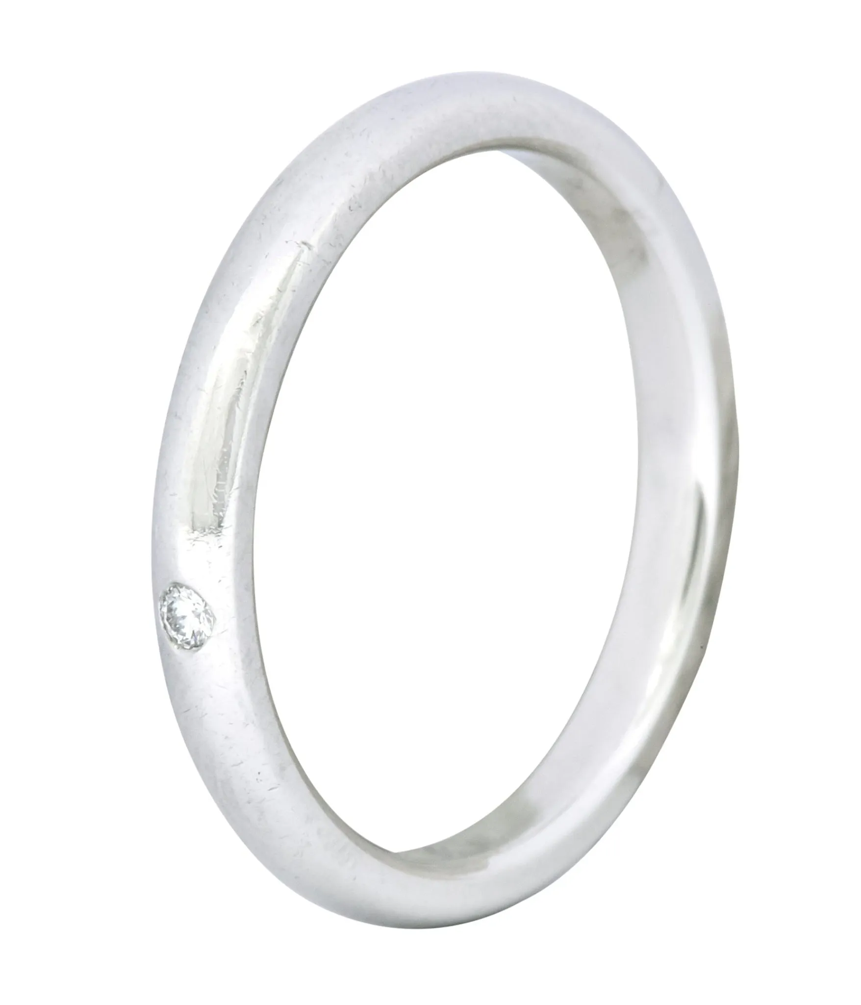 Elsa Peretti Tiffany & Co. Diamond Platinum Stacking Band Ring