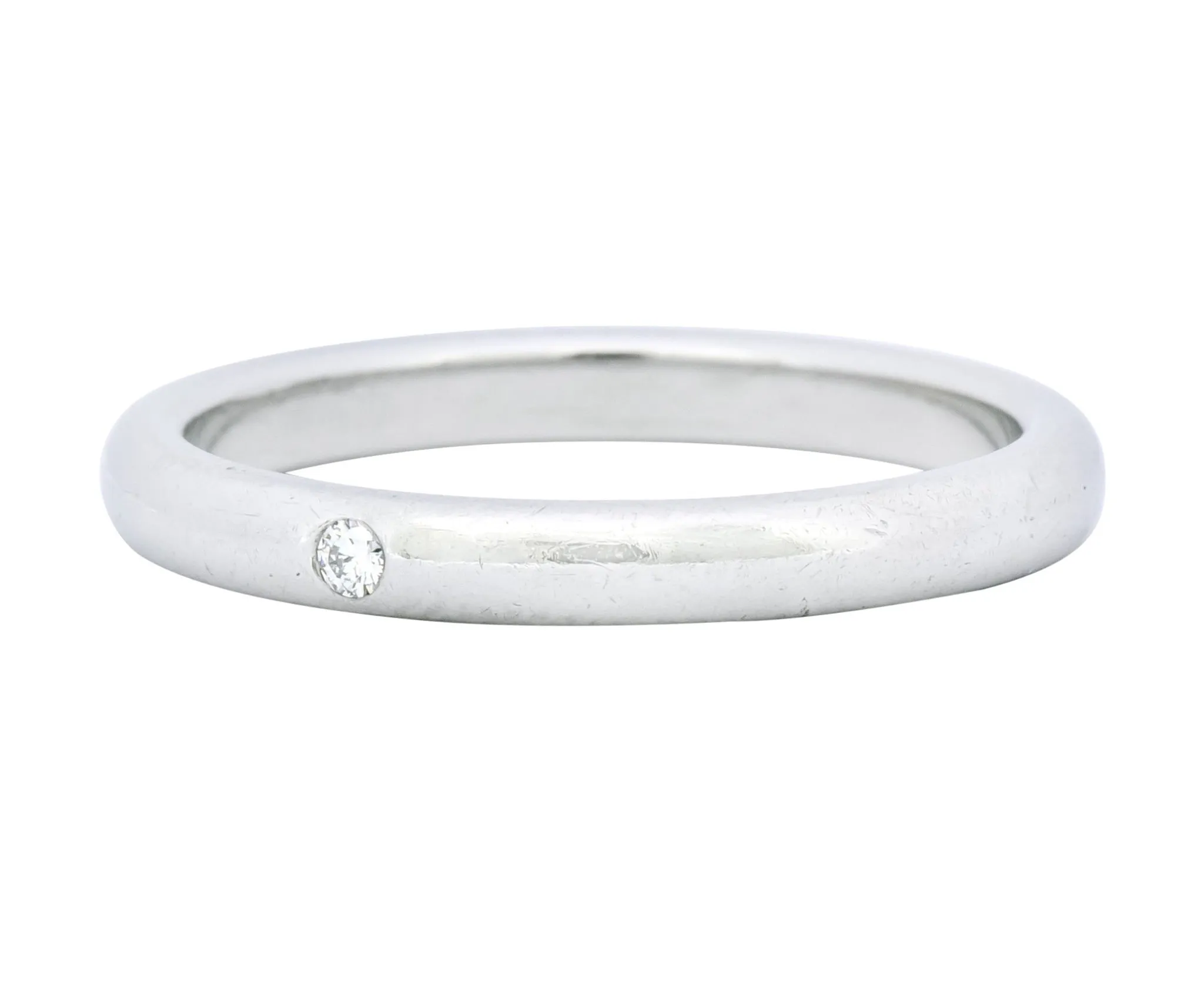 Elsa Peretti Tiffany & Co. Diamond Platinum Stacking Band Ring