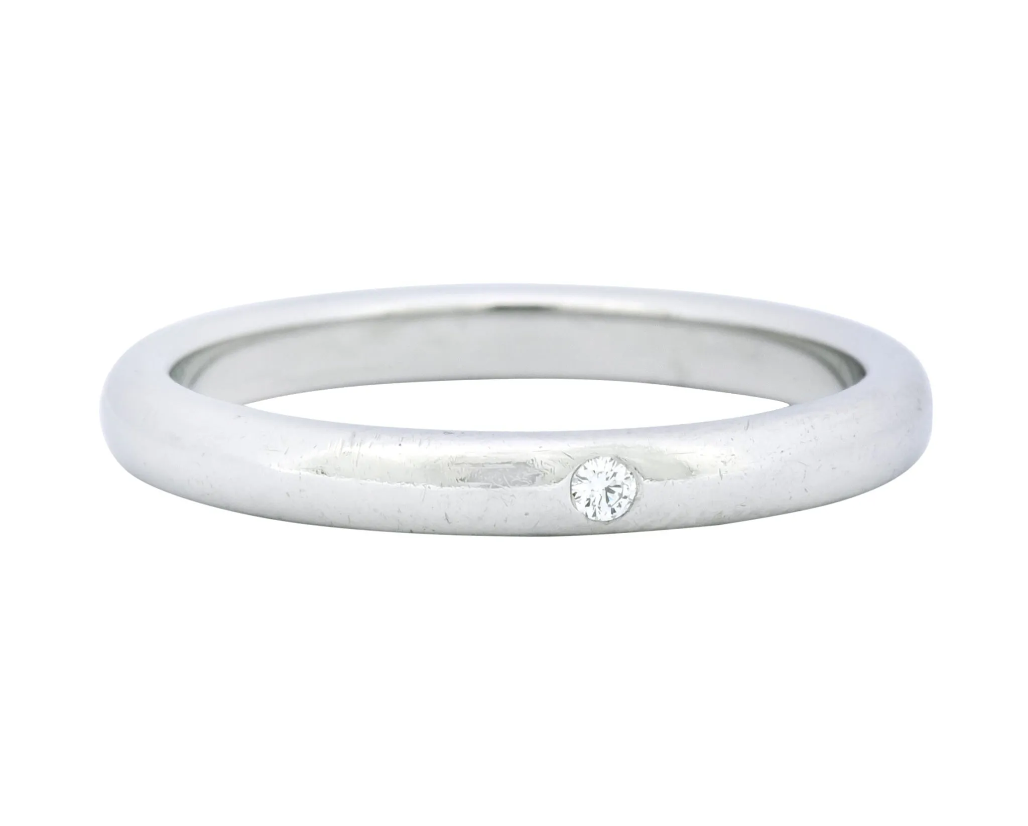 Elsa Peretti Tiffany & Co. Diamond Platinum Stacking Band Ring