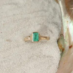 Emerald Ethereal Dream Ring | Emerald, Diamonds, 14k Gold