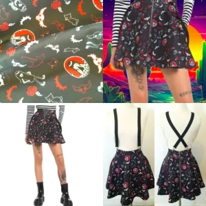 Emily the Strange O Ring Zip-up Suspender Skirt NWT Goth Gothic Witchy Hot Topic