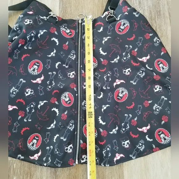 Emily the Strange O Ring Zip-up Suspender Skirt NWT Goth Gothic Witchy Hot Topic