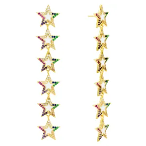 Enamel Stars Stud Earring