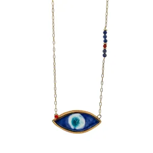 Energy Anchor Evil Eye Pendant Necklace