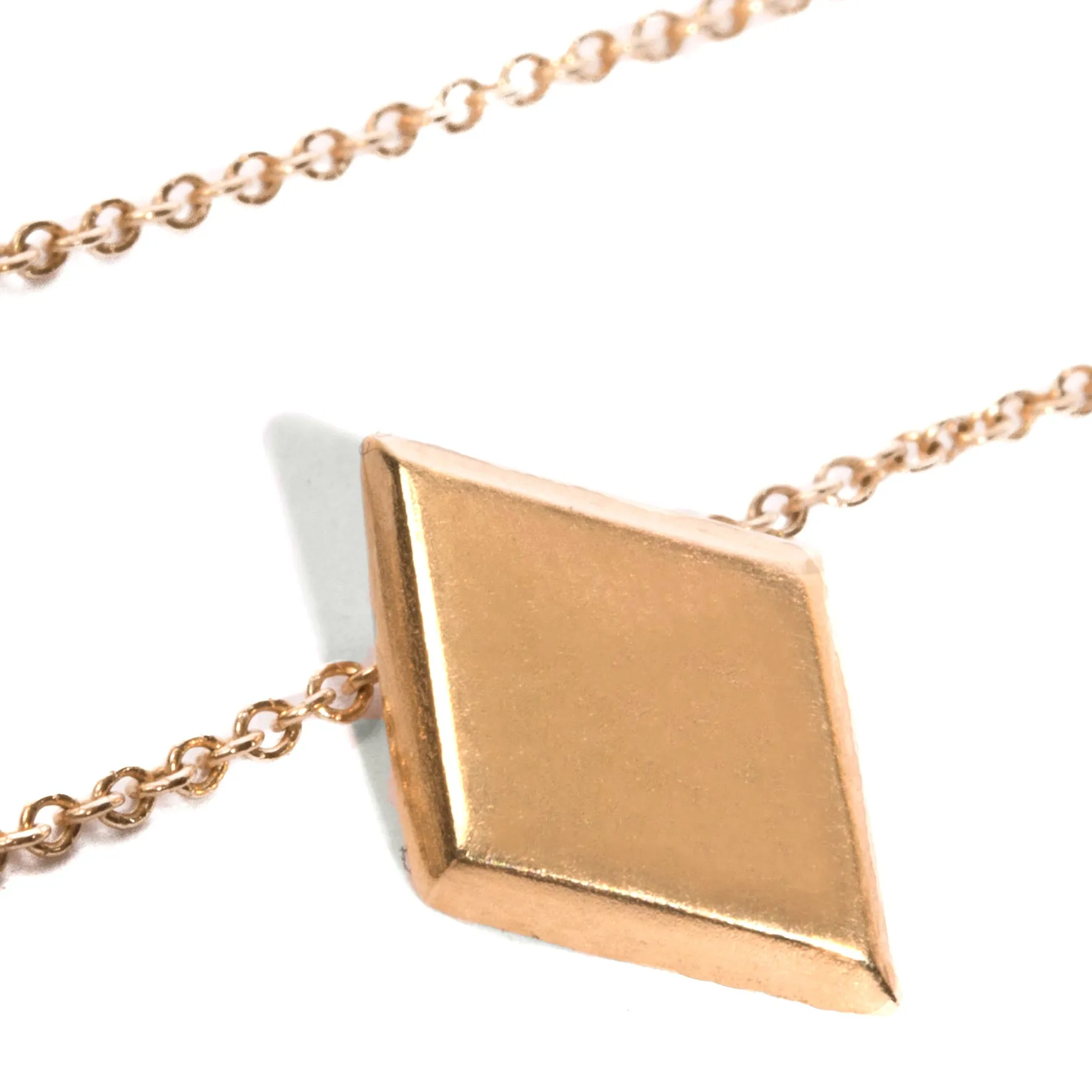 Engraved Diamond Shape Necklace