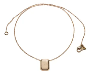 Engraved Emerald Shape Necklace