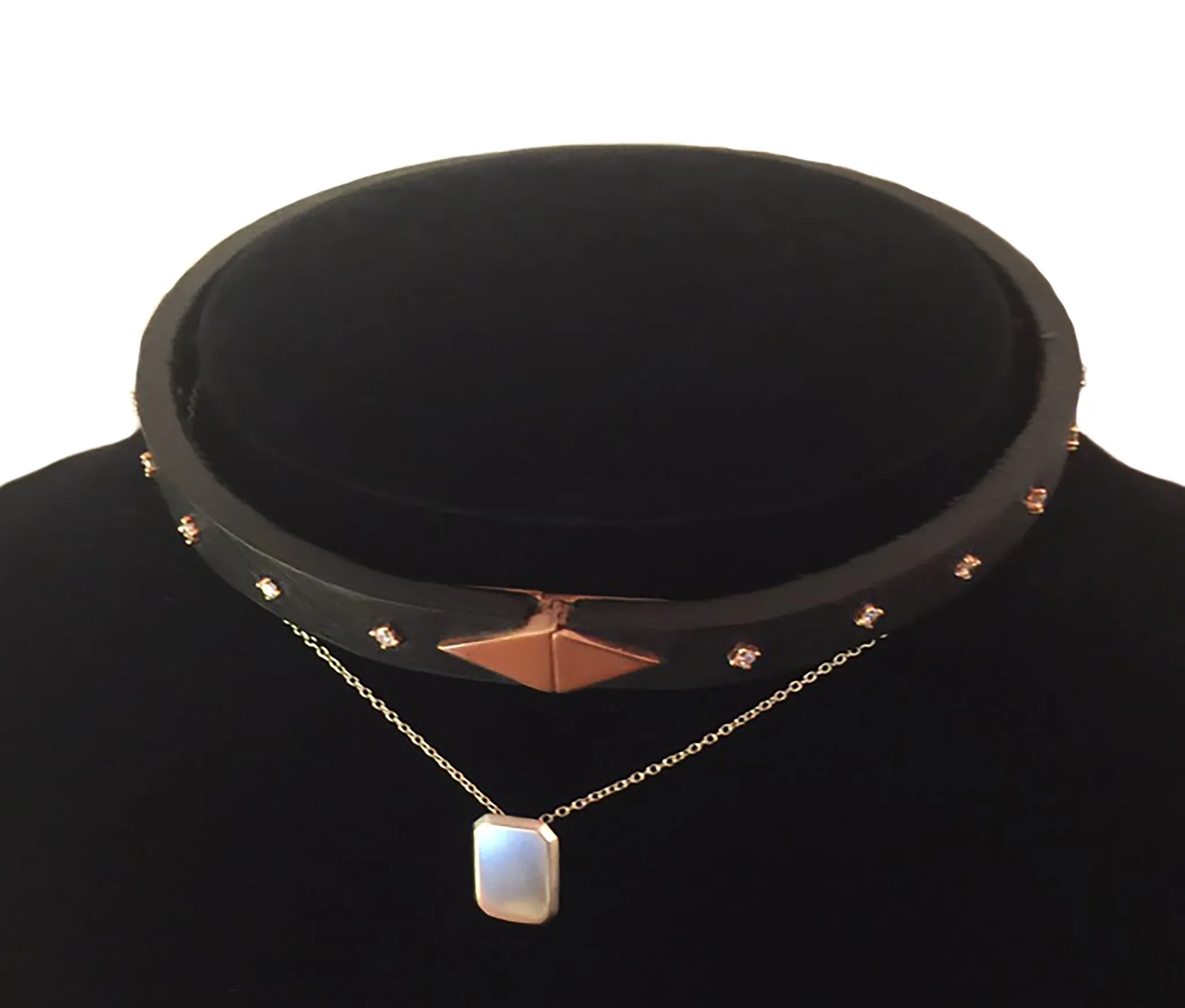 Engraved Emerald Shape Necklace
