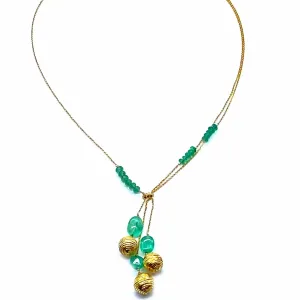 Eternity 20K Emerald Necklace