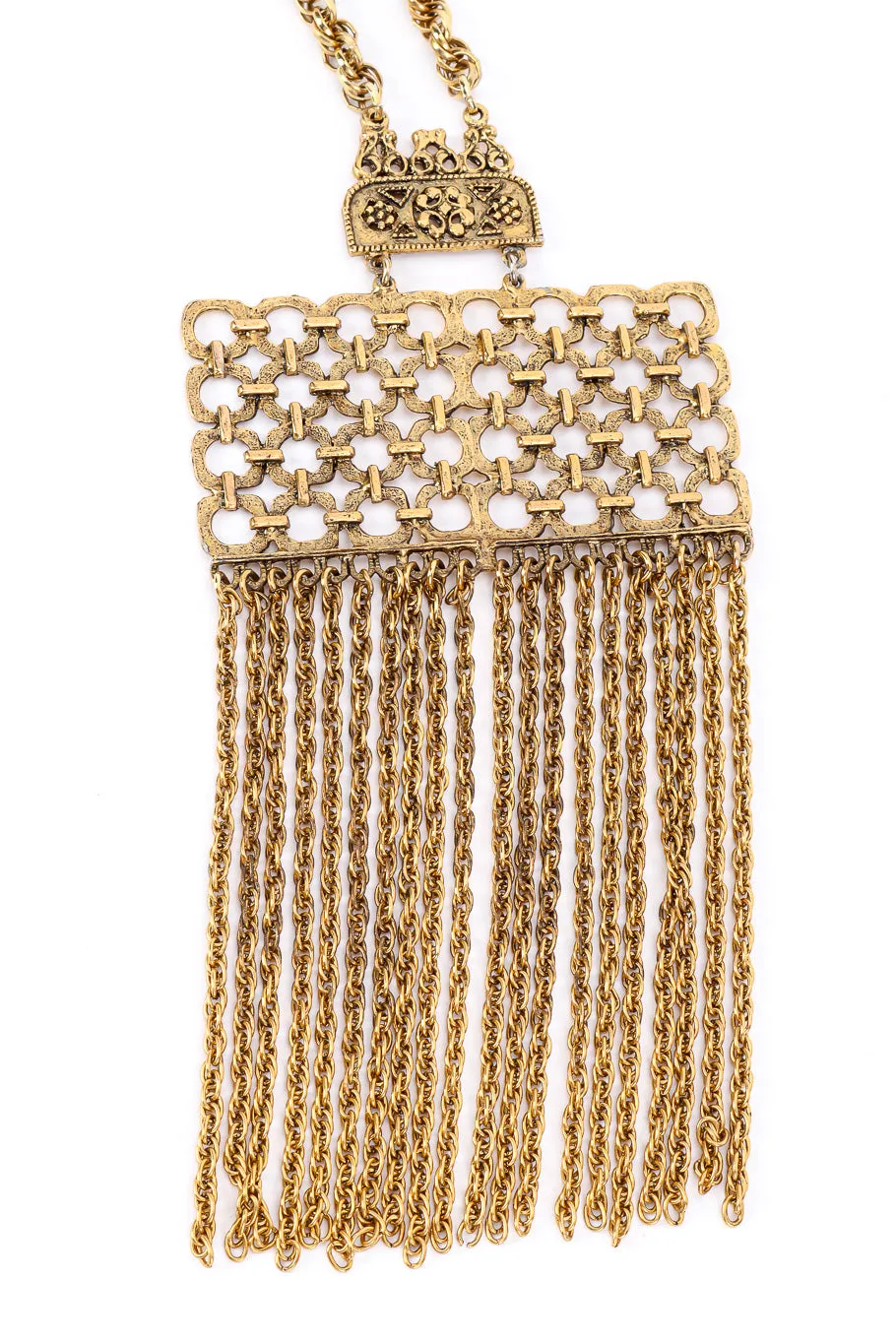 Etruscan Chain Fringe Necklace