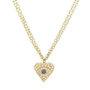 Evil Eye Heart Necklace
