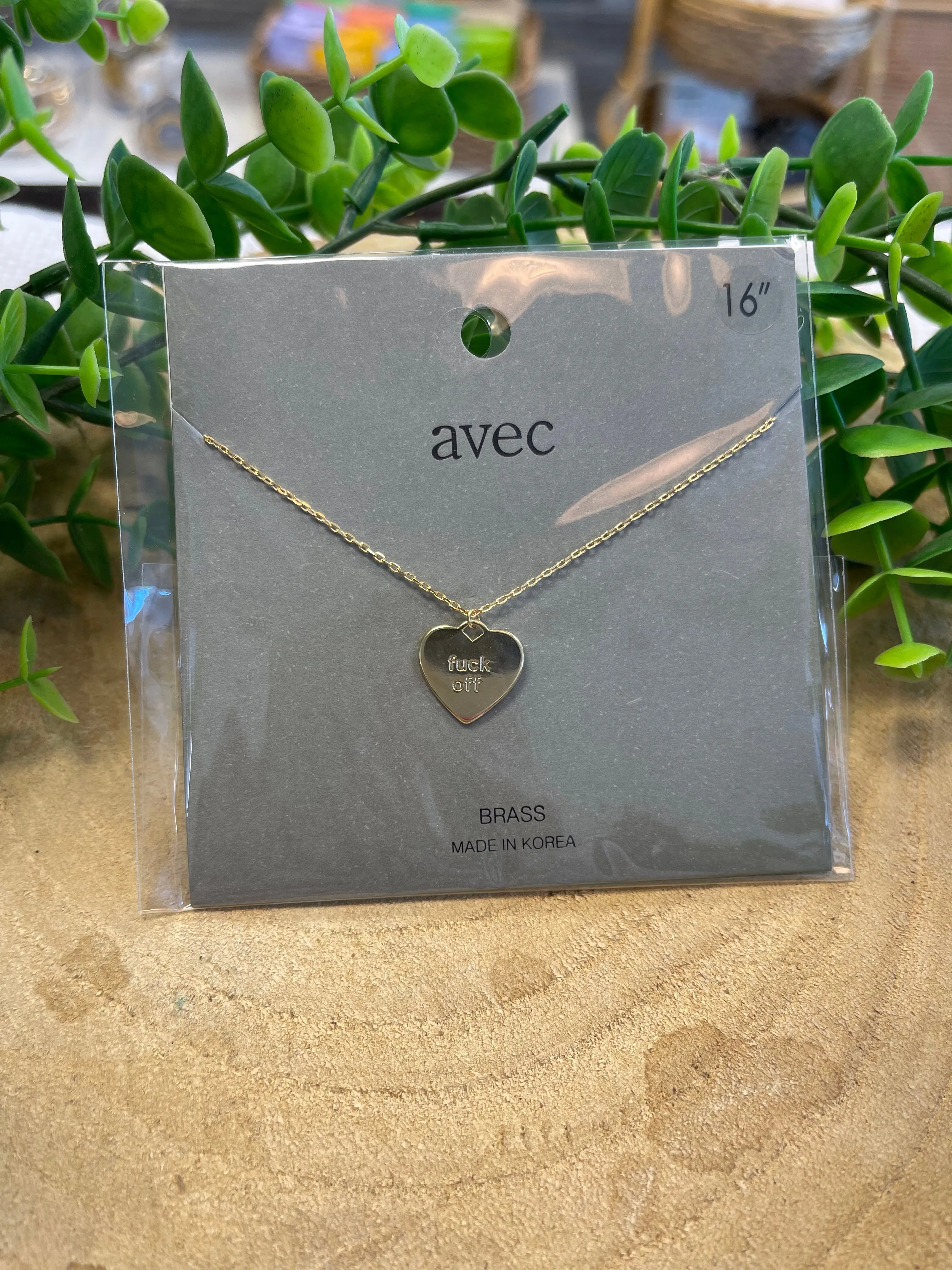F Off Heart Necklace
