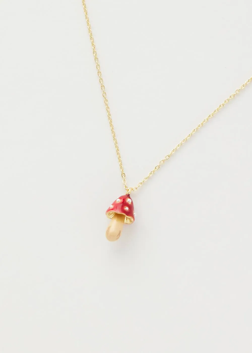 Fable England Mushroom Necklace Red