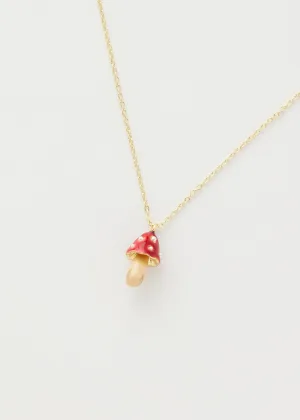 Fable England Mushroom Necklace Red