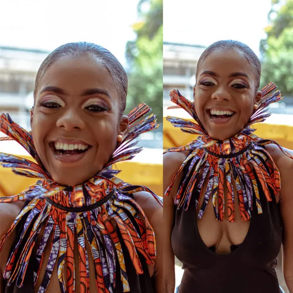 Fancy African  Fabric Choker