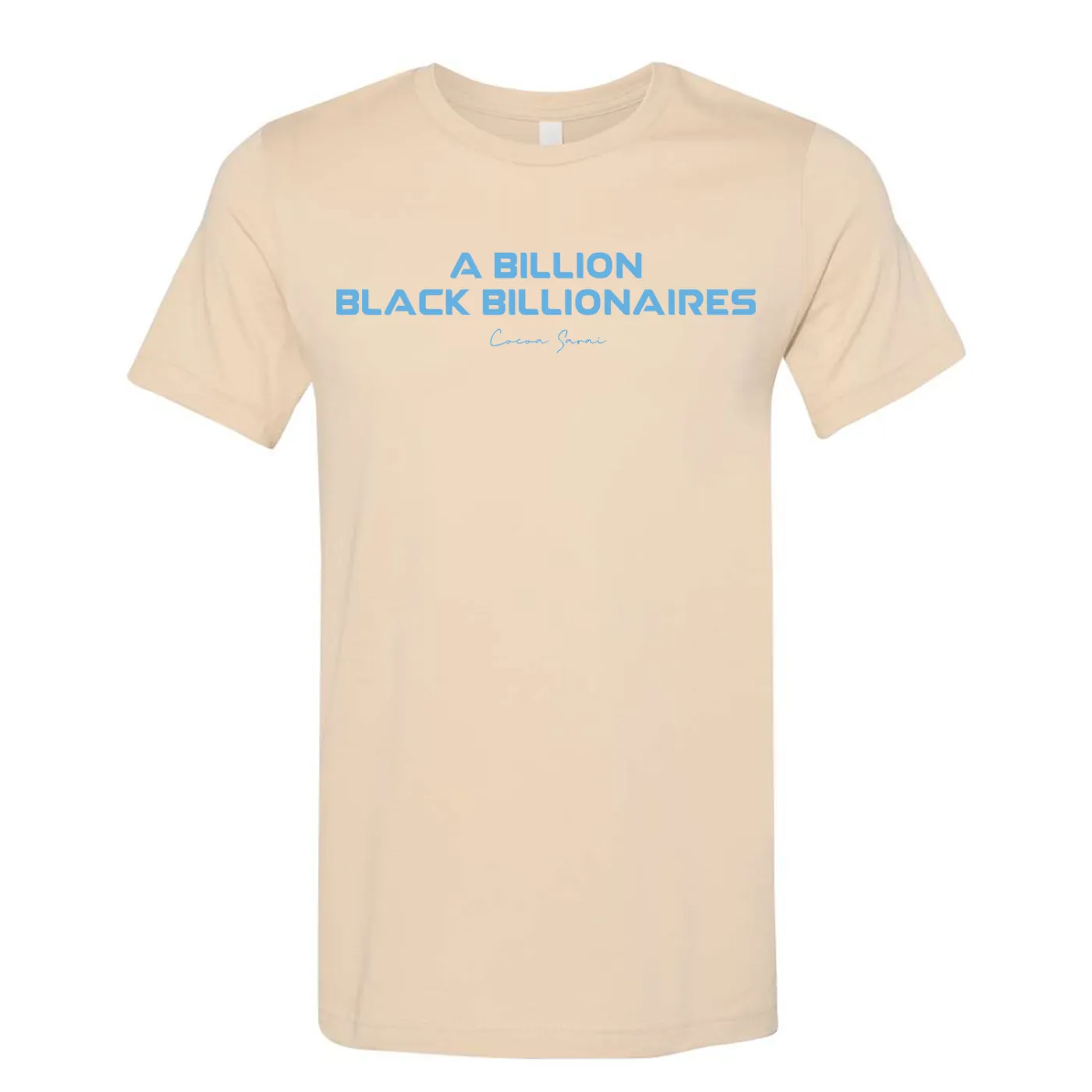 Forbes Black Tee in Cream/Baby Blue