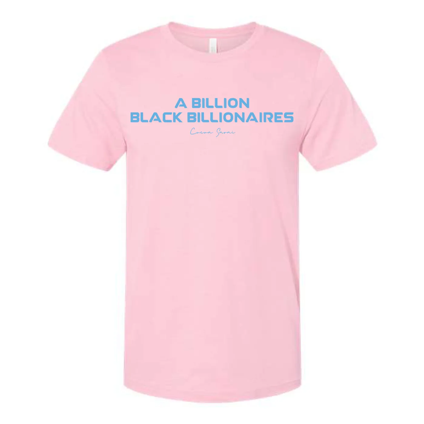Forbes Black Tee in Pink/Baby Blue