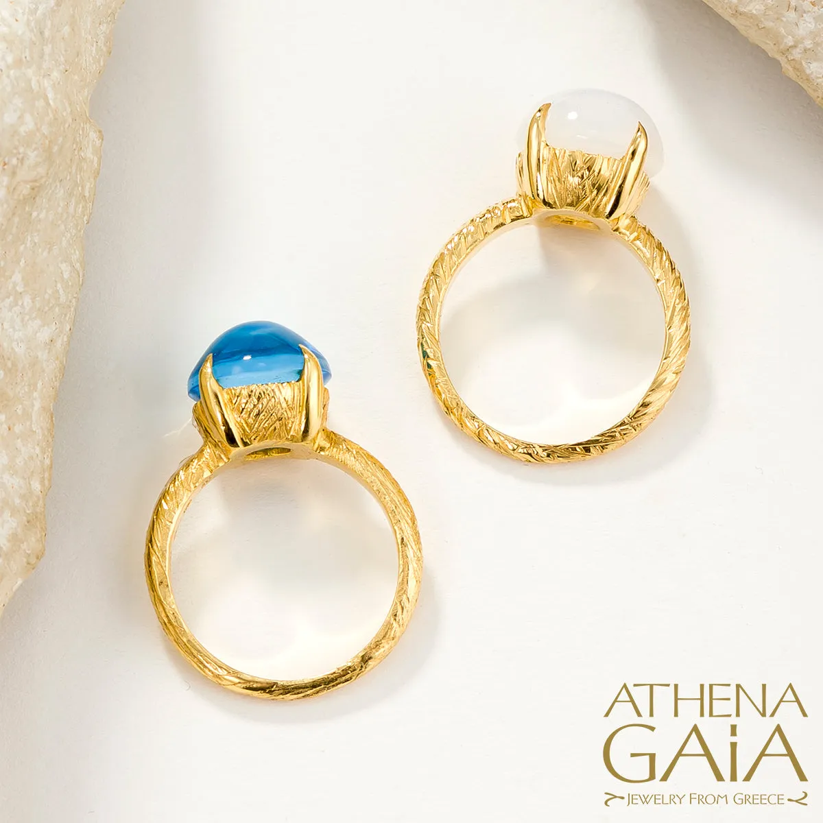 Four Seasons Winter Stone Ring