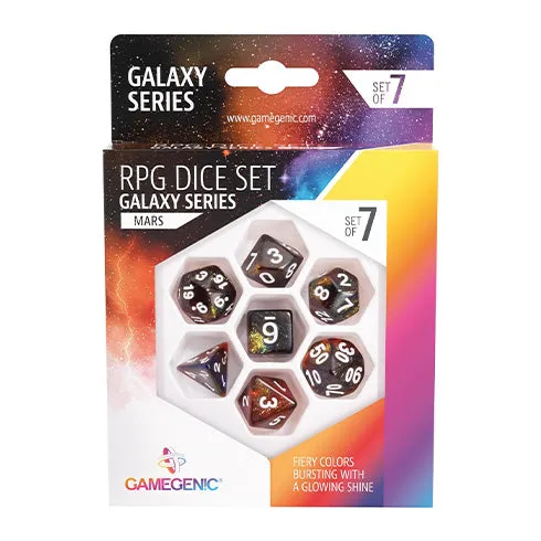 Gamegenic Galaxy Series - Mars - RPG Dice Set (7pcs)