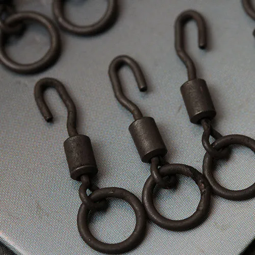 Gardner Tackle COVERT QC FLEXI RING SWIVELS SIZE 12 ANTI GLARE