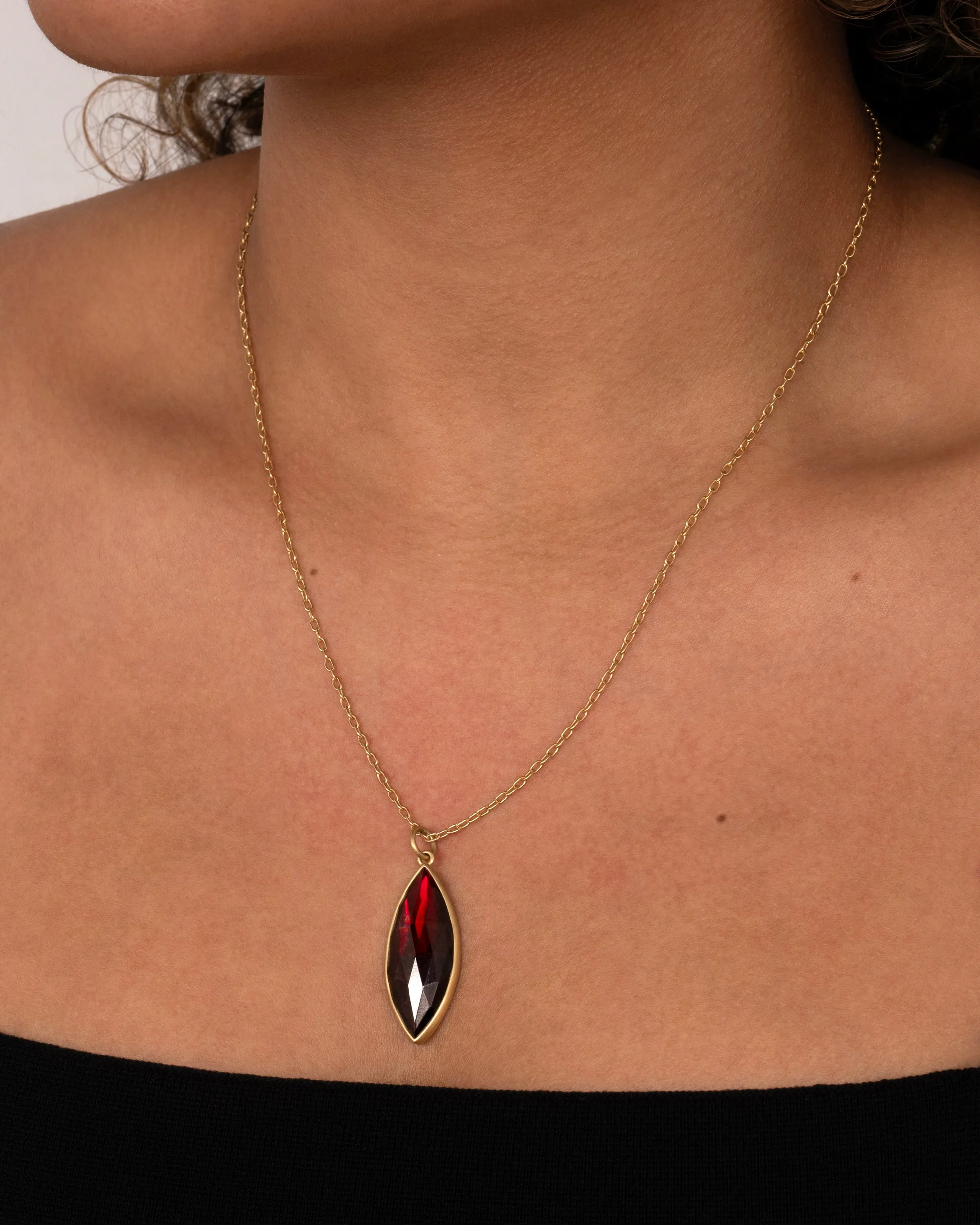 Garnet Pendant Necklace