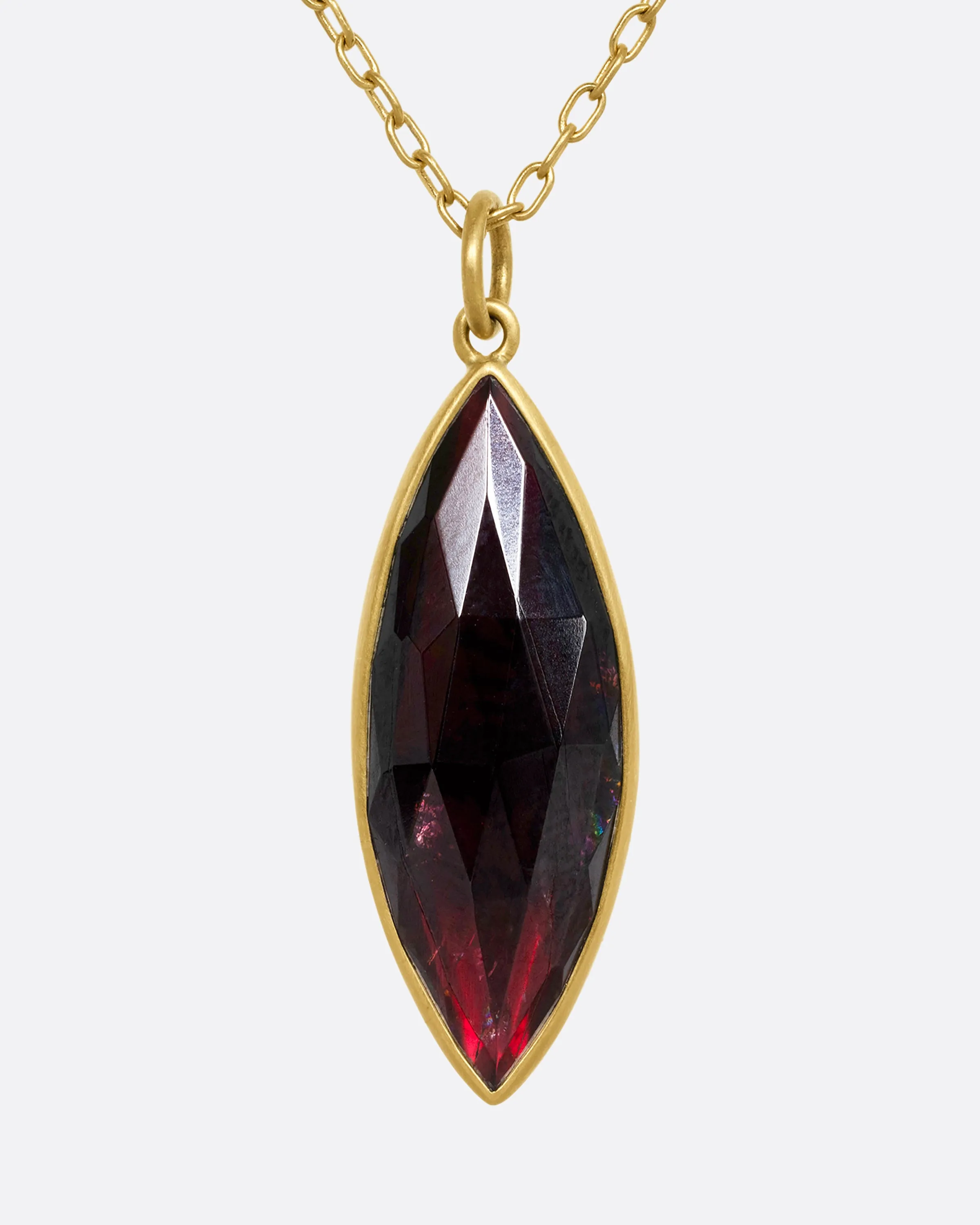 Garnet Pendant Necklace