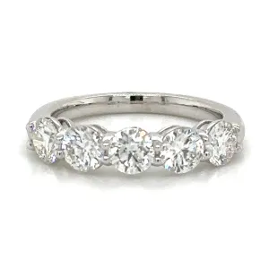 GIA Certified 1.51carat Five Stone Diamond Ring