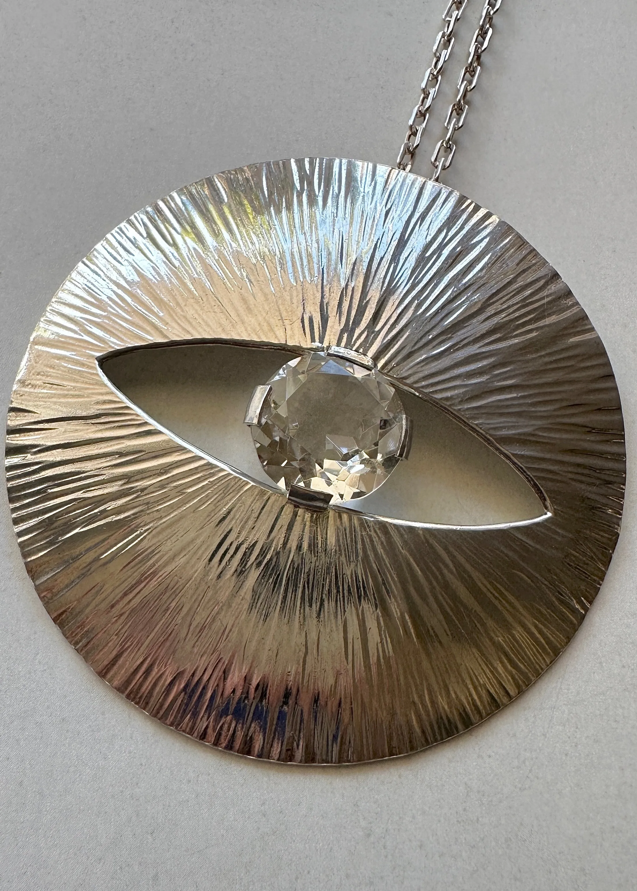 Giant Sterling Silver "Evil Eye" Pendant