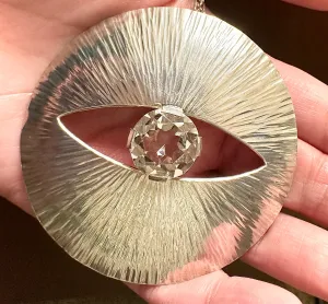 Giant Sterling Silver "Evil Eye" Pendant