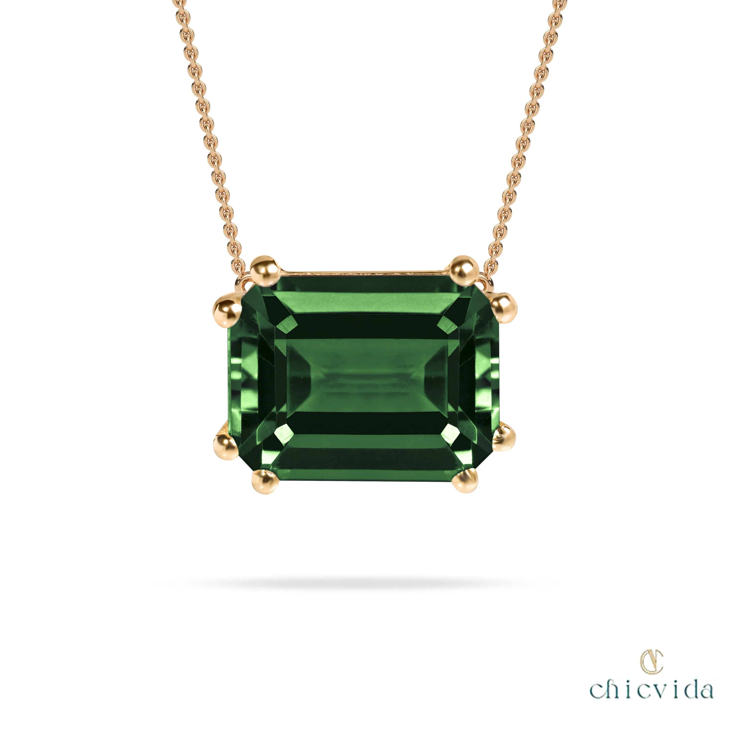 Glint Green Tourmaline Pendant