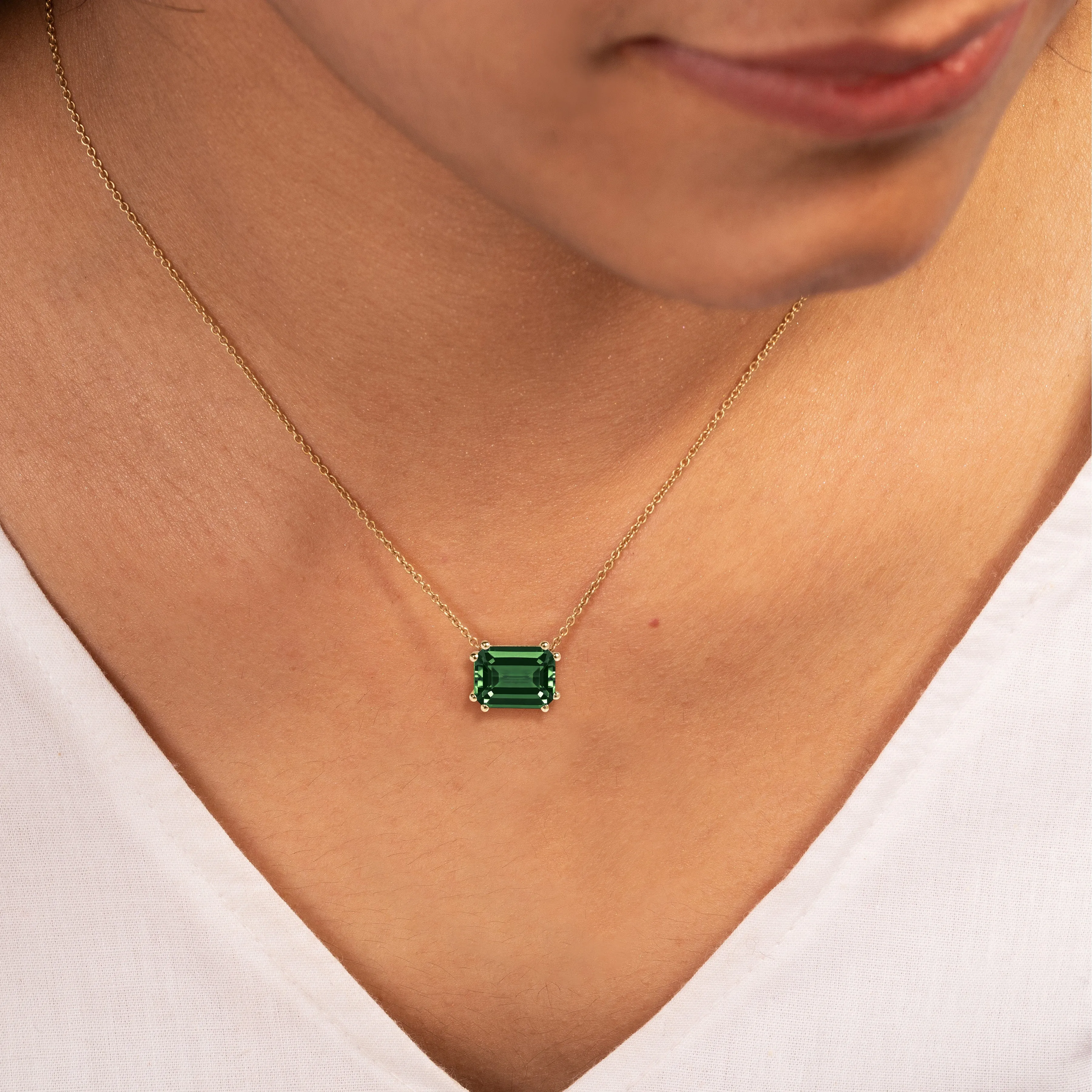 Glint Green Tourmaline Pendant