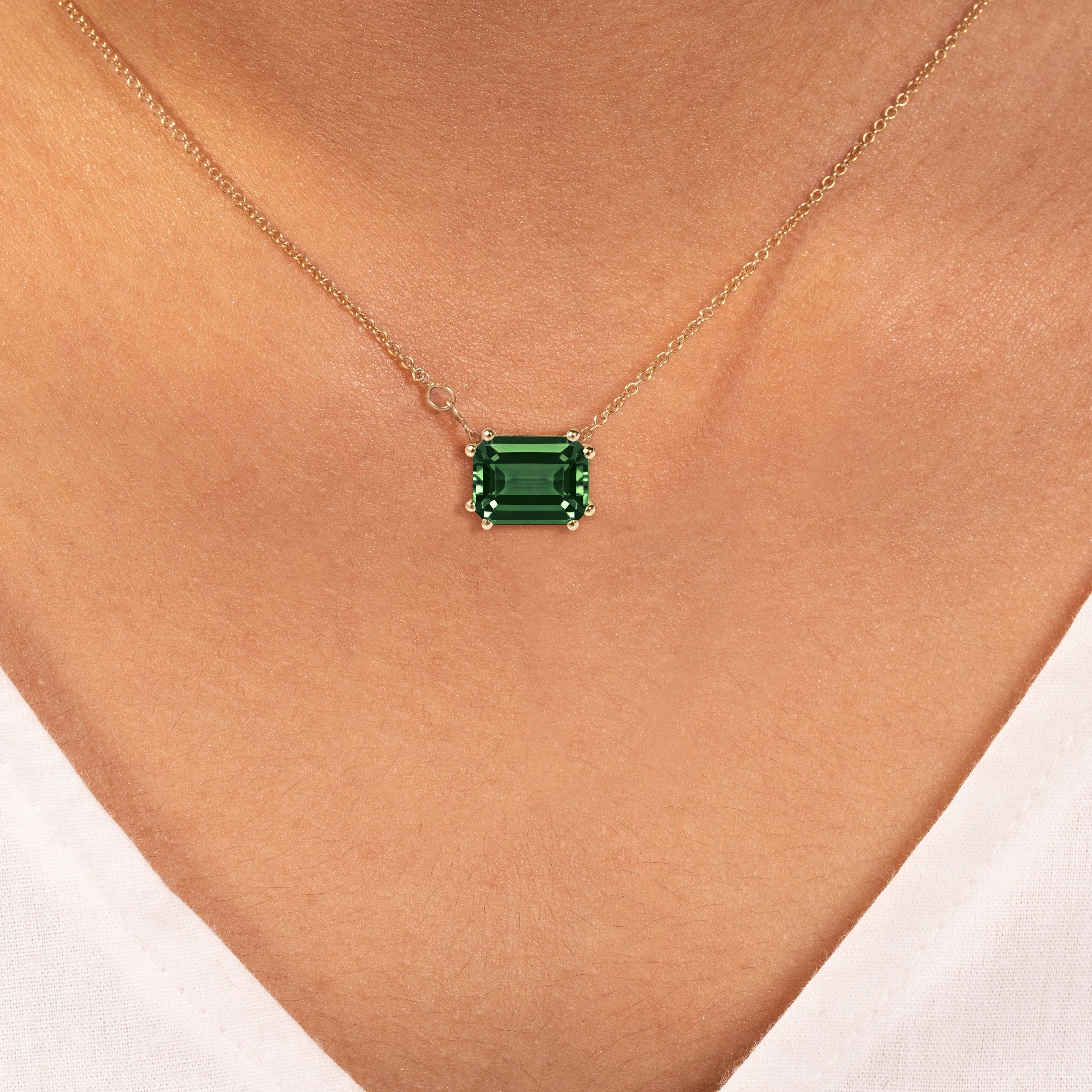 Glint Green Tourmaline Pendant
