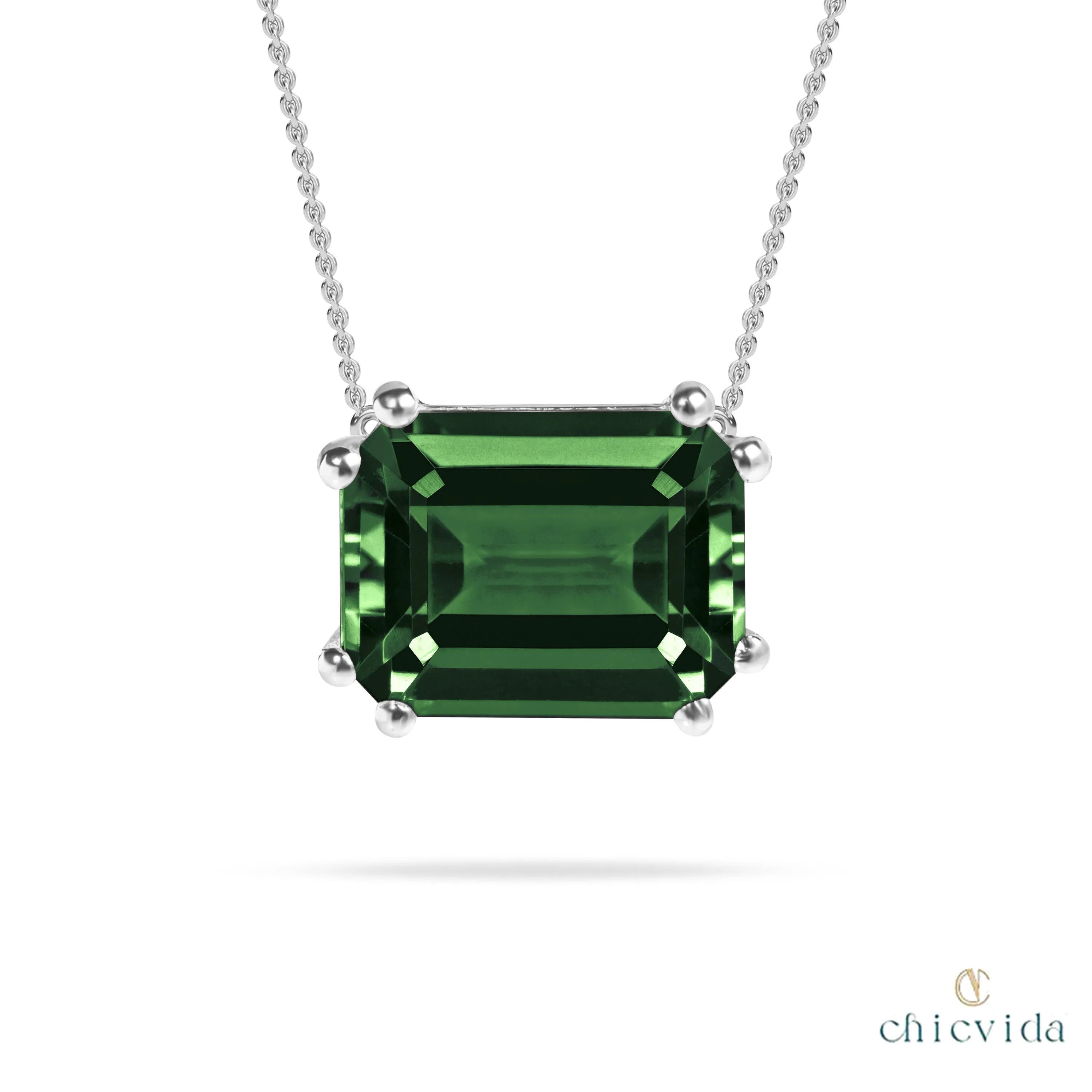 Glint Green Tourmaline Pendant