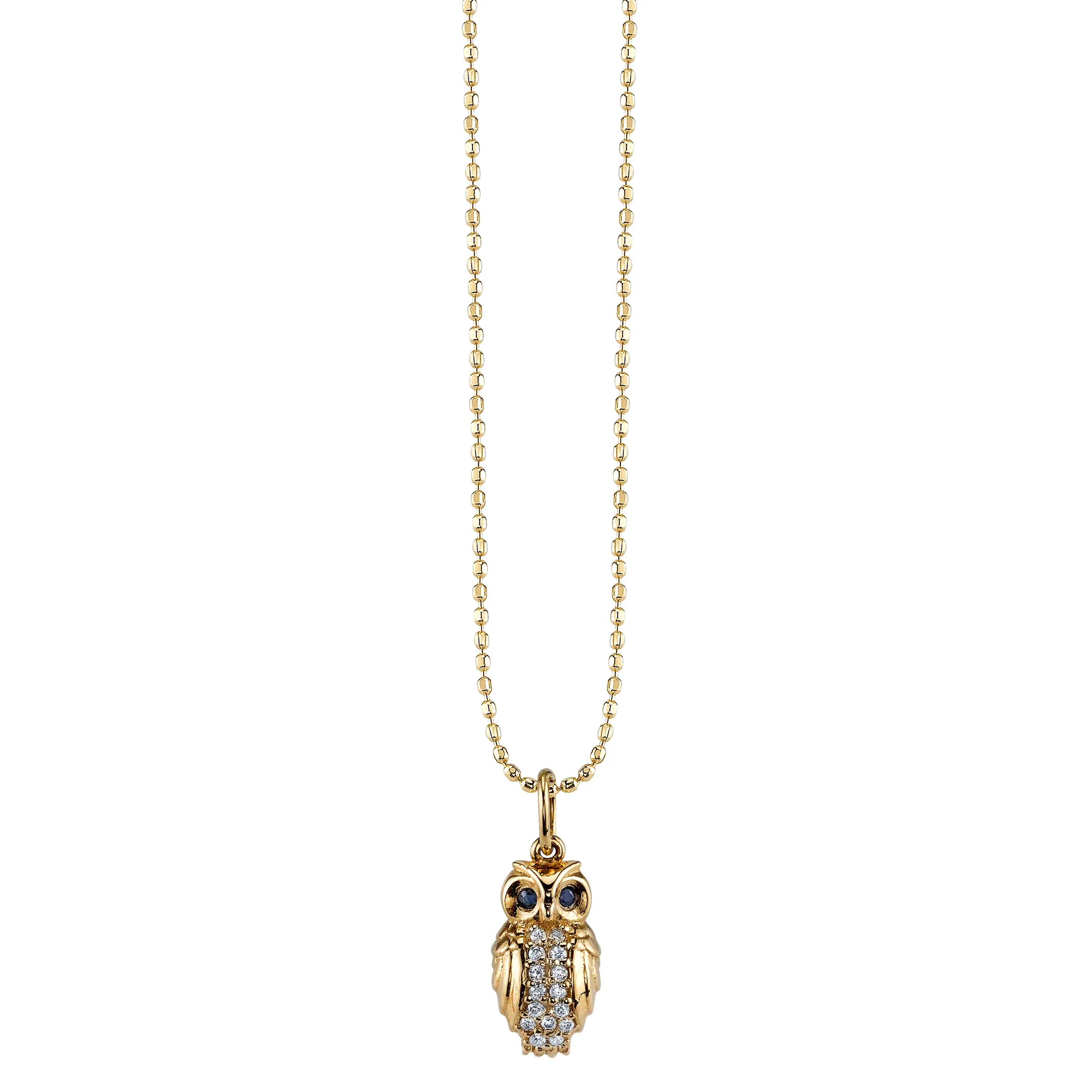 Gold & Diamond Owl Charm