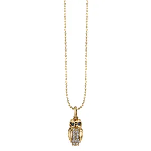 Gold & Diamond Owl Charm