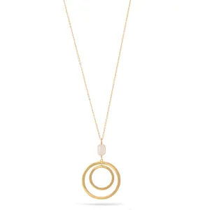 GOLD CIRCLE PENDANT NECKLACE #SWKK-11219GLD (DE5/SC16)