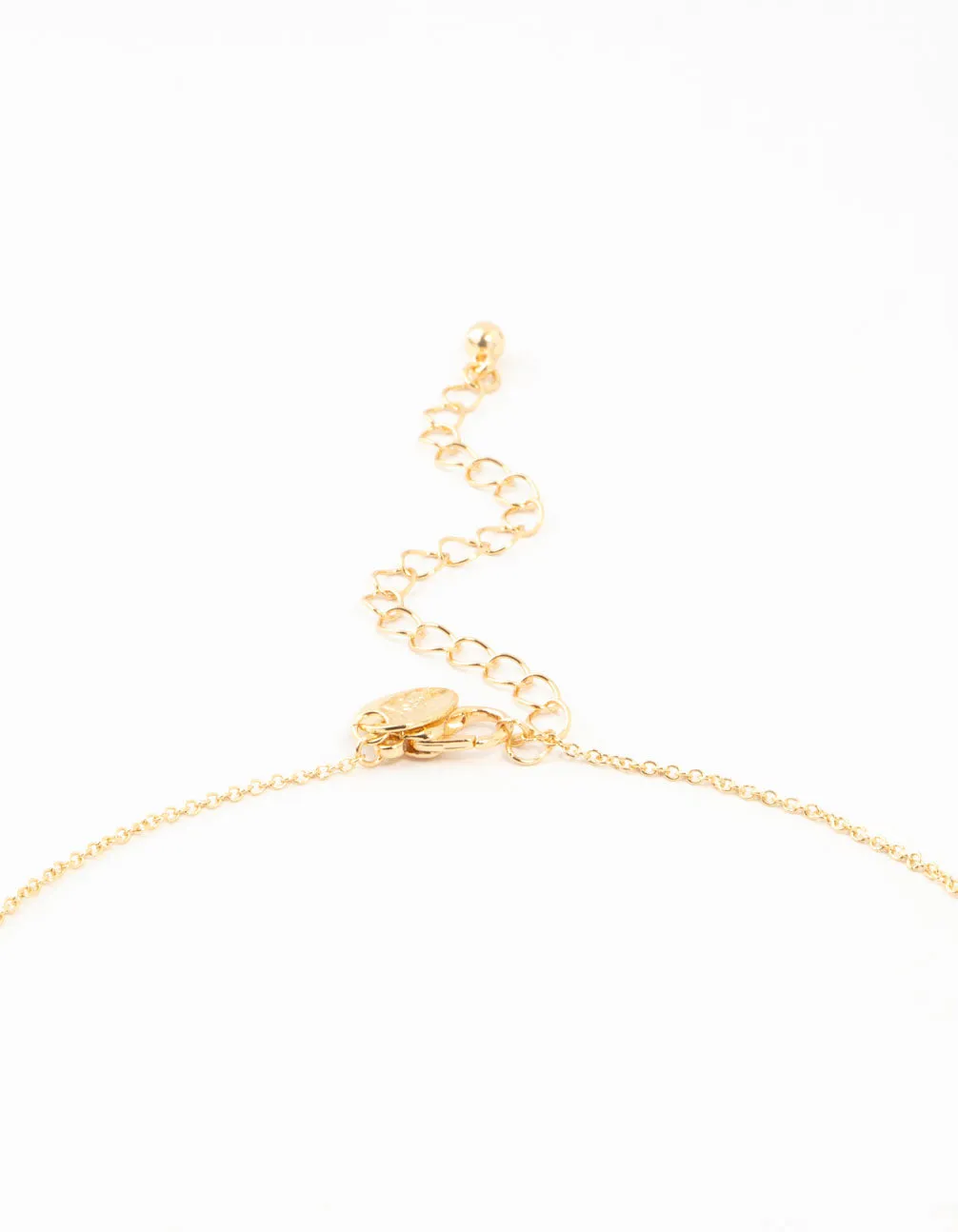 Gold Plated Diamante Celestial Round Necklace