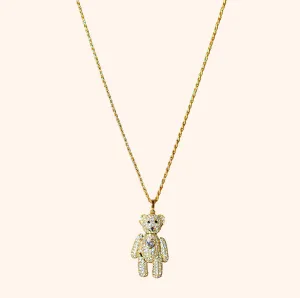 Gold Teddy to the Rescue Necklace