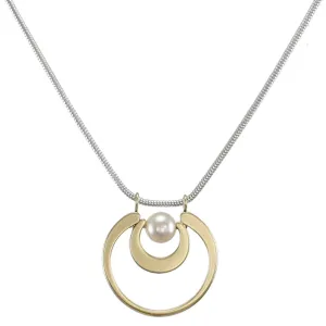 Graduated Crescents with Cream Pearl Necklace
