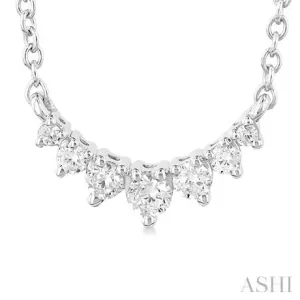 Graduated Diamond Smile Necklace