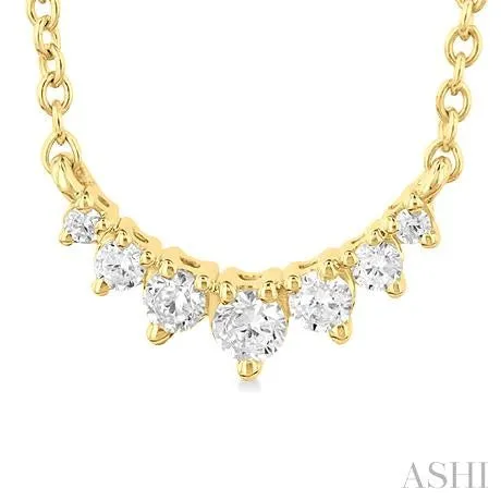 Graduated Diamond Smile Necklace