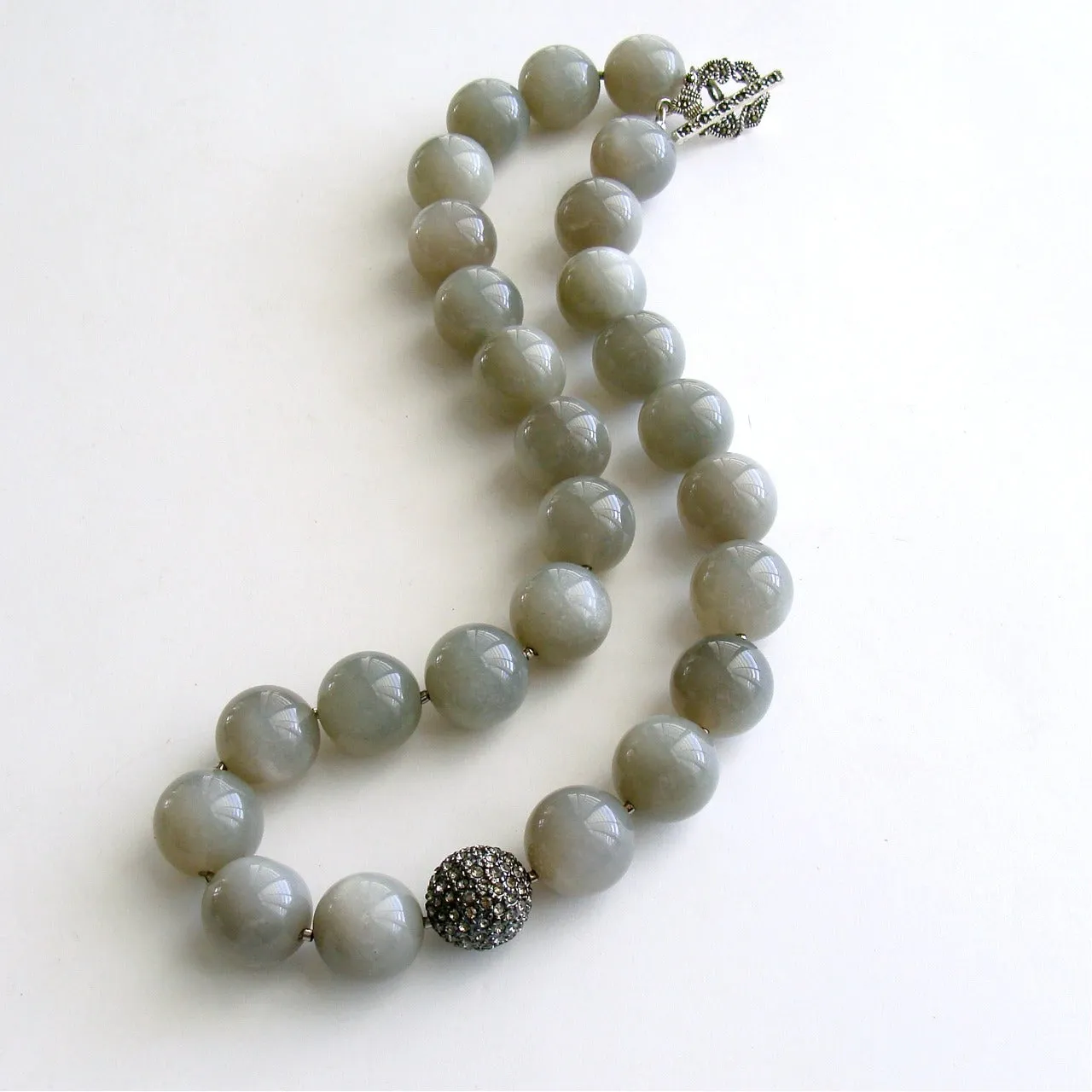 Gray Moonstone Choker Necklace - Harper Necklace