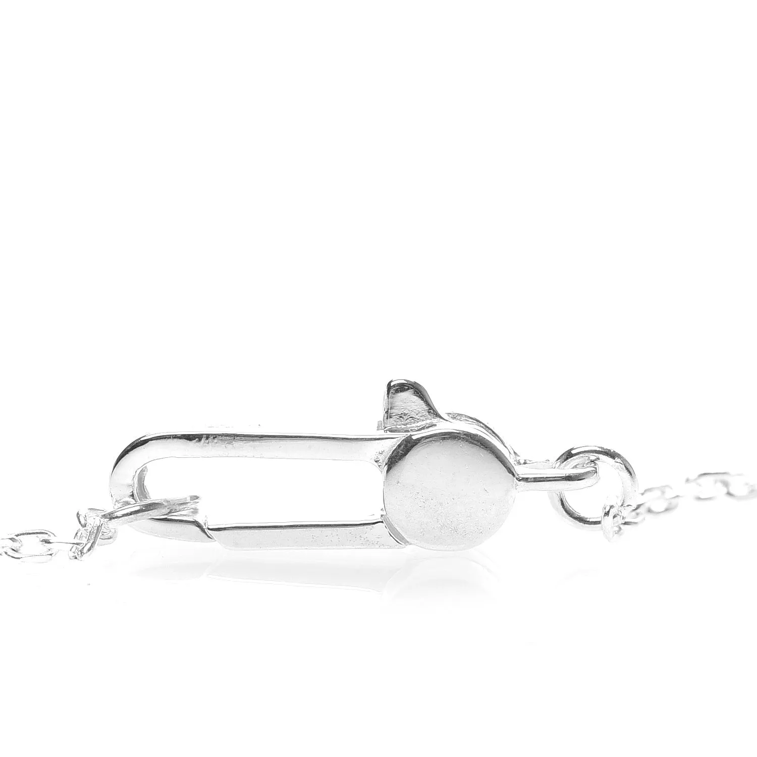 Gucci Logo Square Necklace in Sterling Silver